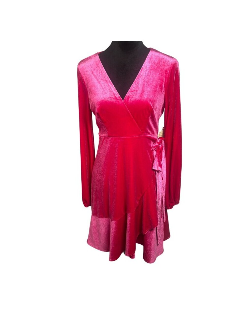 Altar'd State Barbiecore Hot Pink Wrap Around Dress NWT Size Medium